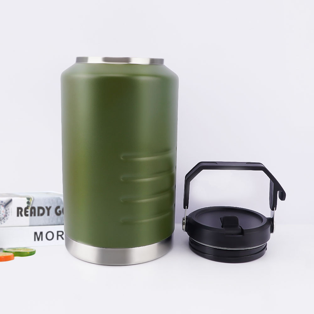 Ensemble complet de maté Yerba de Credrink - Thermos de grande capacité de 2 L avec poignée et tasse à maté moderne de 8 oz - Entièrement en acier inoxydable 304 18/8 de qualité supérieure
