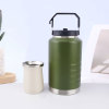 Ensemble complet de maté Yerba de Credrink - Thermos de grande capacité de 2 L avec poignée et tasse à maté moderne de 8 oz - Entièrement en acier inoxydable 304 18/8 de qualité supérieure