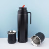 Credrink Complete Yerba Mate Set - 32oz&8oz&6oz Modern Mate Gourd Thermos Bombilla and Cleaning Brush Included - All Premium Quality 304 18/8 Stainless Steel
