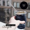 Credrink Complete Yerba Mate Set - 500ml slim thermos&8oz Modern Mate Gourd cup Bombilla and Cleaning Brush Included - All Premium Quality 304 18/8 Stainless Steel