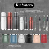 Ensemble complet de maté Credrink - Thermos maté de 1200 ml et tasse à maté moderne de 8 oz Bombilla et brosse de nettoyage incluses - Tout en acier inoxydable 304 18/8 de qualité supérieure