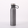 Custom Logo 600ml 700ml Stainless Steel Double Wall Vacuum Insulated Travel Sport Water Bottle With Silicone Handle