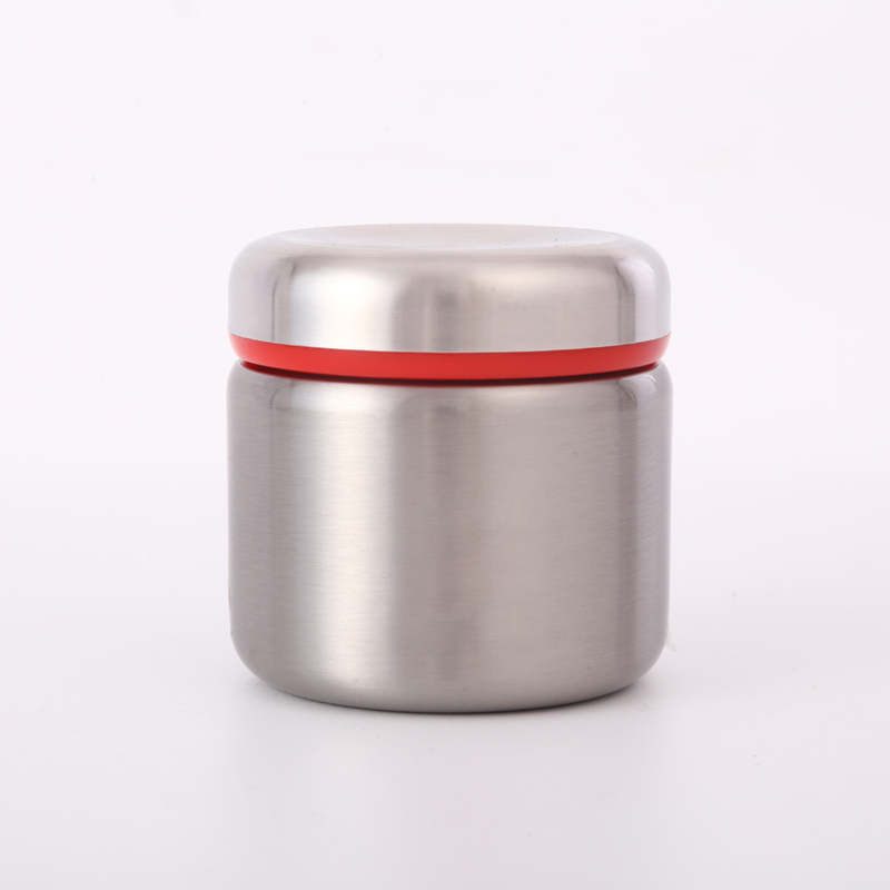 Customized Color Portable Small  Double Wall Stainless Steel Food Flask Vacuum Insulated Drinking Holder with Lid