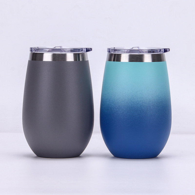 Custom Color 350ml Stainless Steel Coffee Cups Double Wall Stainless Steel  Vacuum Insulated Belly Coffee Mugs with Lids