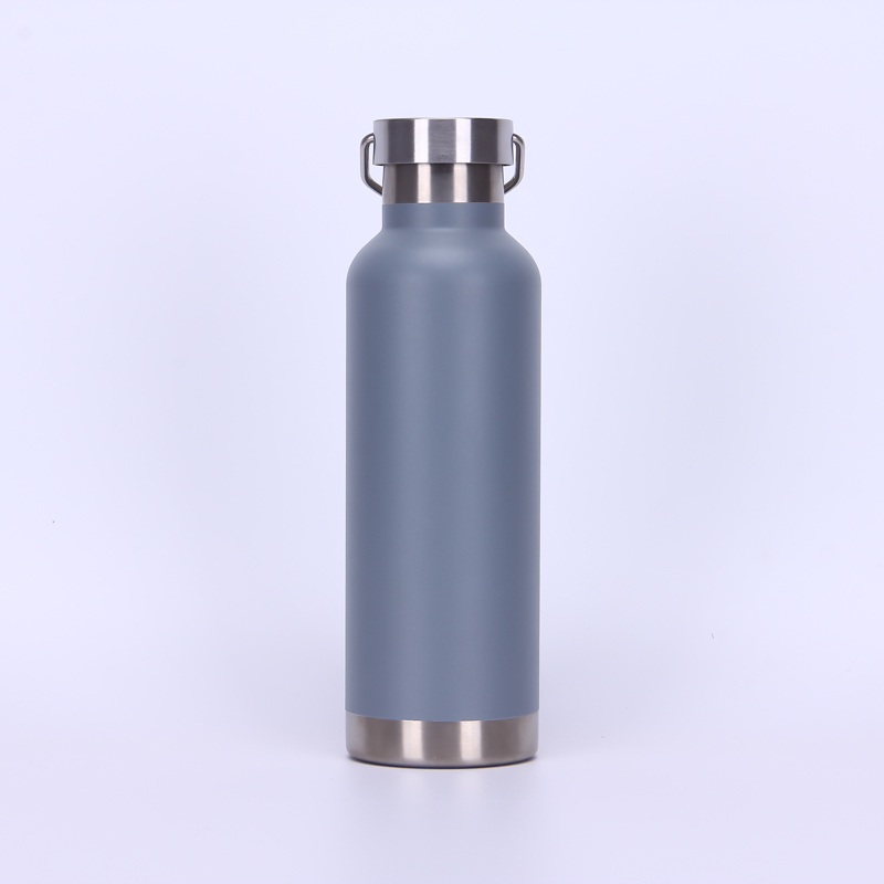 Powder Coating 750 ML Double Wall Vacuum Insulated Stainless Steel Sports Bottle Travel Water Bottle With Handle