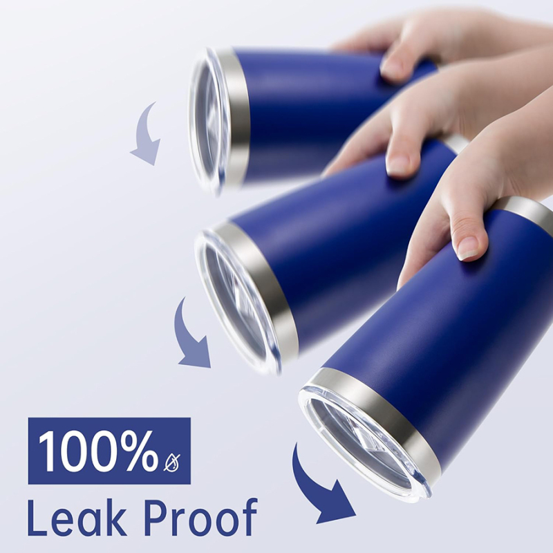 Wholesale Blue 20OZ Travel Coffee Mugs Double Wall Stainless Steel Water Bottle Vacuum Insulated Travel Coffee Tumbler with Lid