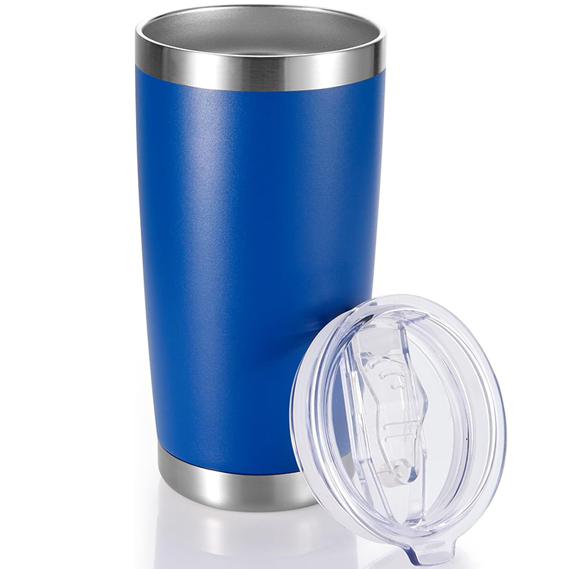 Wholesale Blue 20OZ Travel Coffee Mugs Double Wall Stainless Steel Water Bottle Vacuum Insulated Travel Coffee Tumbler with Lid