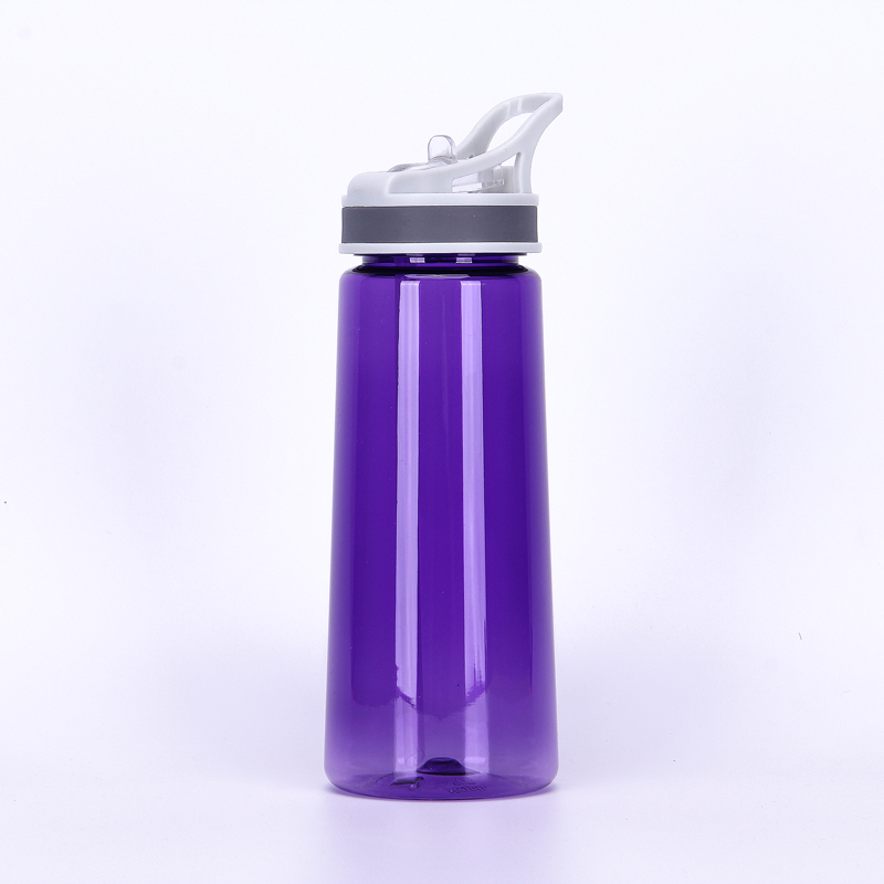 700ml Recycled Clear Plastic Sport Water Bottle with Straw Bpa Free