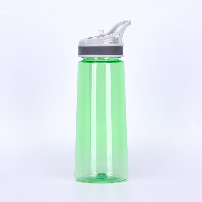 700ml Recycled Clear Plastic Sport Water Bottle with Straw Bpa Free