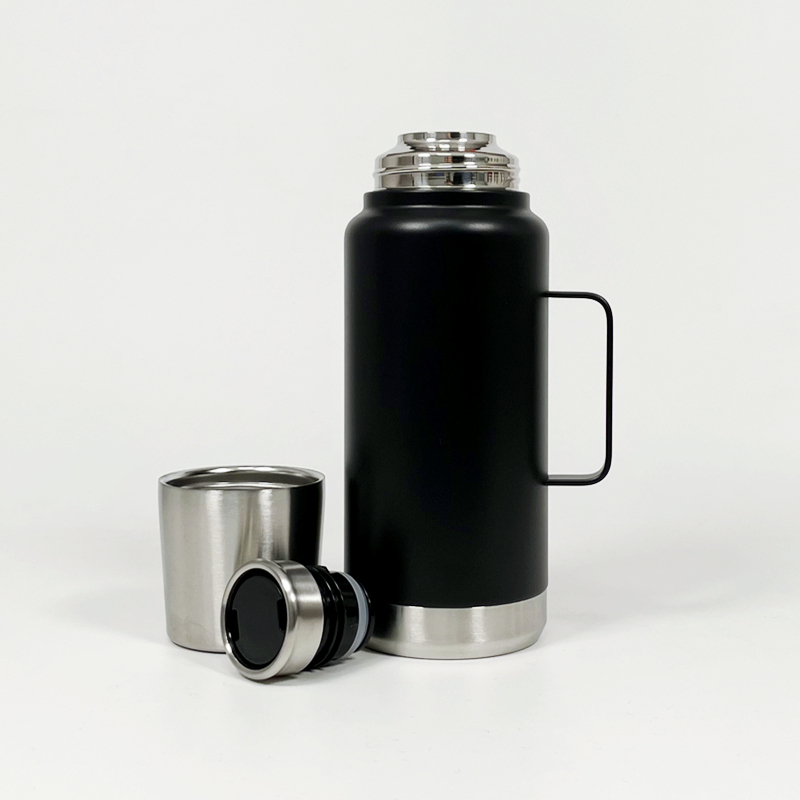 Customized Logo Large Capacity 1000/1600/2000ml Double Wall Vacuum Insulated Stainless Steel Water Bottle With Lid and Handle