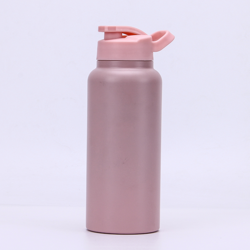 Custom Logo Sports Gym 1000ML Double Wall Stainless Steel Vacuum Insulated Water Bottle with Flip Spout Lid