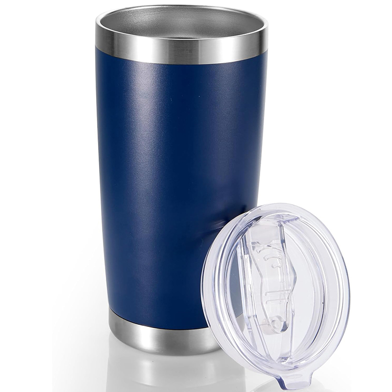 Hot sale Navy 20oz Travel Coffee Tumbler Stainless Steel Insulated Water Bottle Vacuum Insulated Cups with Eco Friendly Lid