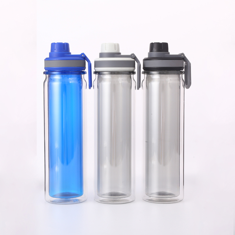 Manufacturers Double Wall BPA Free Insulated Plastic Sports Water Bottle