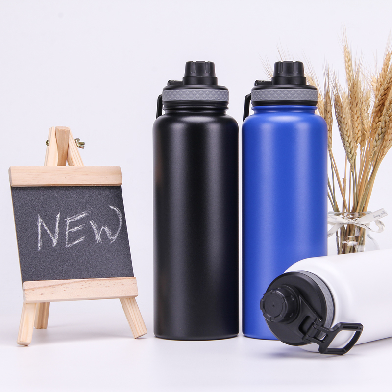 Large Capacity Wide Mouth Stainless Steel Vacuum Insulated Water Bottle 1200ml Thermos Flask Water Bottle for Sport Gym