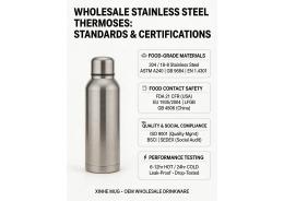 What manufacturing standards and certifications should I look for when sourcing wholesale stainless steel thermoses?