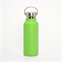 wholesale Powder coated 350ml Double Walled kids stainless steel water bottle bamboo lid Vacuum flask