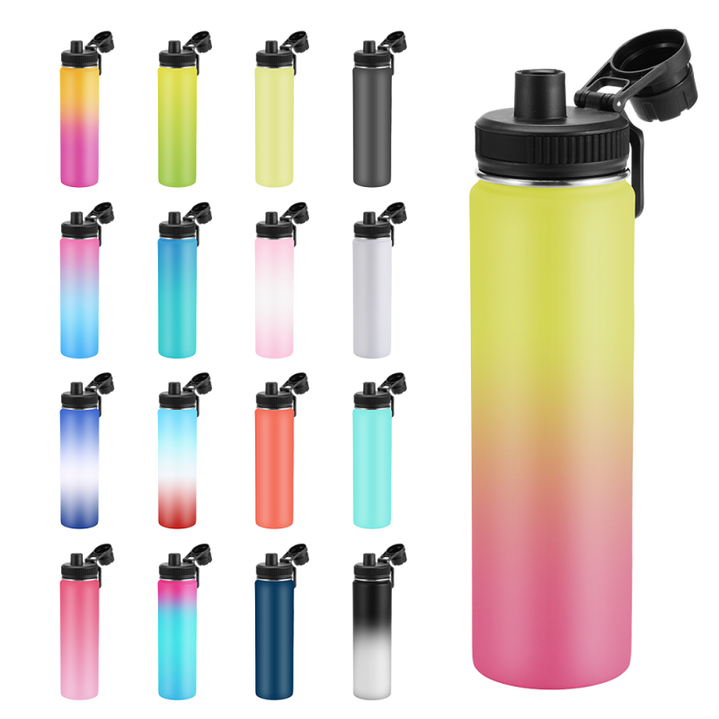 550ml 750 ml Outdoor Sports thermos Portable Insulated Double Wall Water Bottle with handle