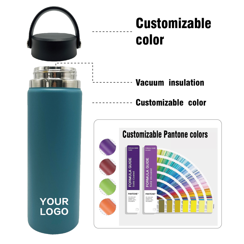 Unisex Stainless Steel Wide-Mouth Water Bottle Flex Cap Double-Wall Vacuum Insulation Direct Drinking Outdoor Activities Hiking