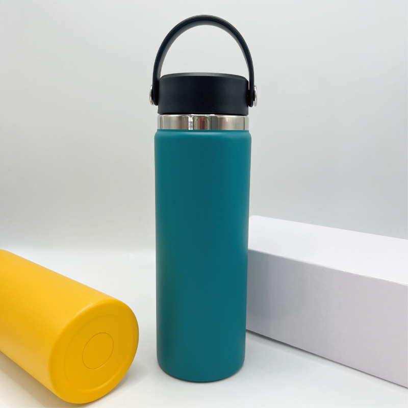 Unisex Stainless Steel Wide-Mouth Water Bottle Flex Cap Double-Wall Vacuum Insulation Direct Drinking Outdoor Activities Hiking