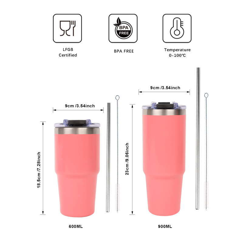 Grinkwell 40OZ Double Wall Stainless Steel Water Bottle Vacuum Flask Insulated Tumblers Beer Mug With Transparent Lid
