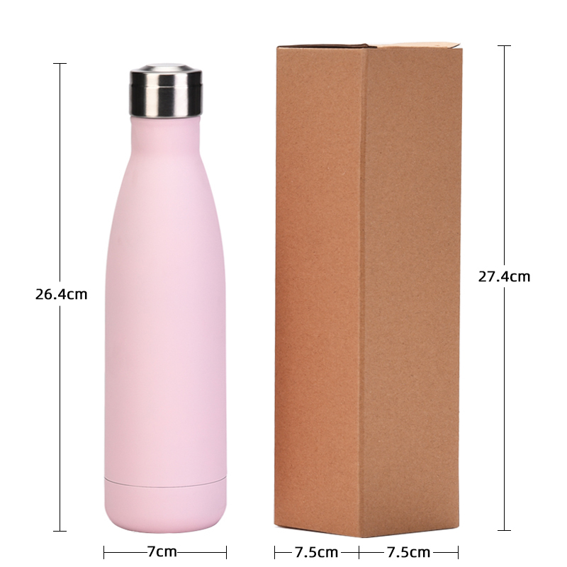 Custom Eco Logo Insulated Stainless Steel Water Bottle Double Wall Metal 500ml Capacity for Colored Drinks