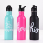 2024 Single Wall Stainless Steel Outdoor Sports Bottle Portable Handheld Large Capacity Direct Drinking for Cross Border Use