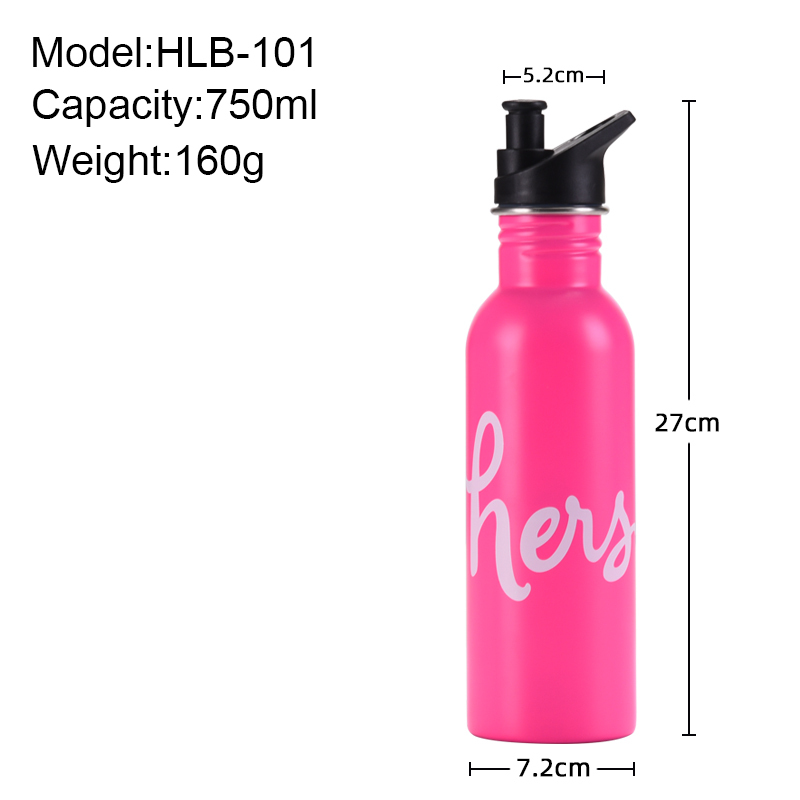 2024 Single Wall Stainless Steel Outdoor Sports Bottle Portable Handheld Large Capacity Direct Drinking for Cross Border Use