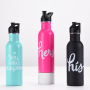 2024 Single Wall Stainless Steel Outdoor Sports Bottle Portable Handheld Large Capacity Direct Drinking for Cross Border Use