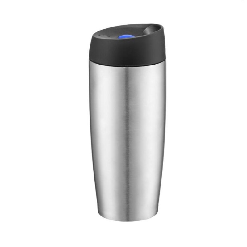 Wholesale Bulk16oz Portable Push-Button Double Wall Stainless Steel Vacuum Insulated Hot and Cold Coffee Thermos