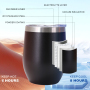 Custom Logo 350ml Coating Double Wall Vacuum Custom Coffee Mugs Stainless Steel 12oz Egg Shape Travel Coffee Mug Wine Tumbler