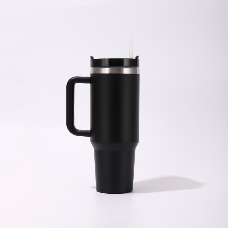 Wholesale 40 oz Stylish Luxury Leakproof Double Wall Stainless Steel Vacuum Hot and Cold Travel Mug With Handle