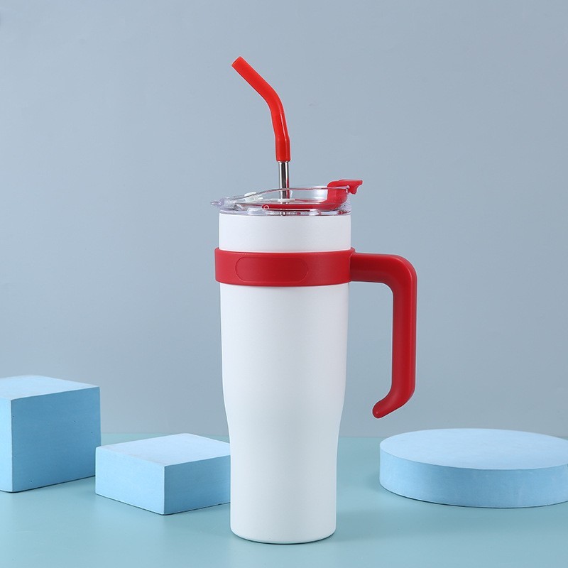 Wholesale Bulk Cheap Price Fashion Unique Handle Cute Double Wall Stainless Steel Vacuum Insulated Bottle Tumbler Flask