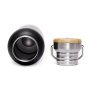 wholesale Powder coated 350ml Double Walled kids stainless steel water bottle bamboo lid Vacuum flask