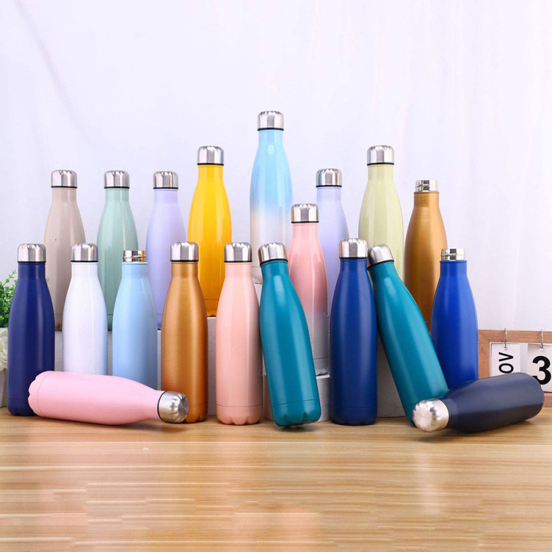 Eco friendly stainless steel tumblers double wall cola water bottles custom pattern sublimation tumbler
