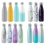 Eco friendly stainless steel tumblers double wall cola water bottles custom pattern sublimation tumbler