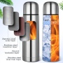 Stainless Steel Water Bottle Thermos Insulated Travel Flask Vacuum for Office Camping Keep Hot and Cold Coffee Tea Drinks