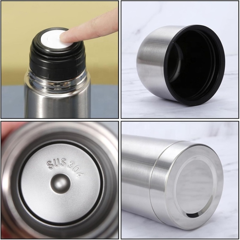 Stainless Steel Water Bottle Thermos Insulated Travel Flask Vacuum for Office Camping Keep Hot and Cold Coffee Tea Drinks