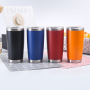 Wholesale 20oz Coffee Mug Double Walled Stainless Steel Tumbler Cups Vacuum Insulated Travel Coffee Tumbler with Straw