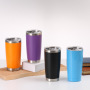 Wholesale 20oz Coffee Mug Double Walled Stainless Steel Tumbler Cups Vacuum Insulated Travel Coffee Tumbler with Straw