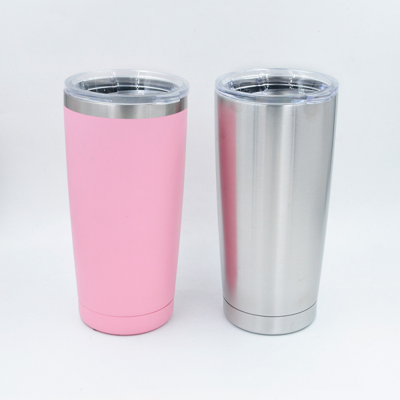 Wholesale 20oz Coffee Mug Double Walled Stainless Steel Tumbler Cups Vacuum Insulated Travel Coffee Tumbler with Straw