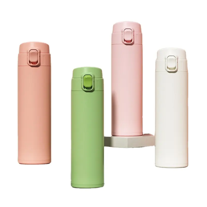 Straight Outdoor Bounce Direct Drinking Water Cup Daily Necessities Water Bottle with Flip Top