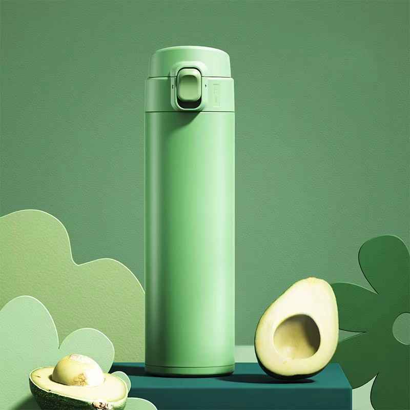 Straight Outdoor Bounce Direct Drinking Water Cup Daily Necessities Water Bottle with Flip Top