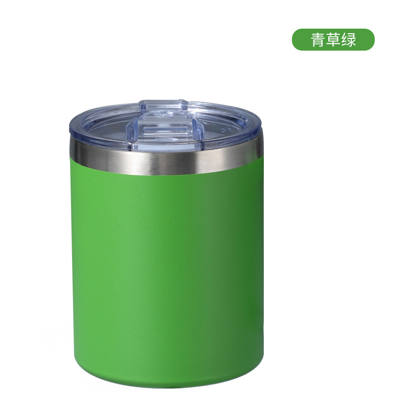 Customized logo Color Double-layer 304 Stainless Steel Mug with Round Shape Thermos Cup Mini Portable Milk&coffee Cup
