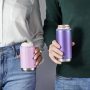 12oz Stainless Steel Thermos Cup Creative Wood Grain Portable Car Water Cup Hot Cold Beverages Vacuum Flasks Thermoses