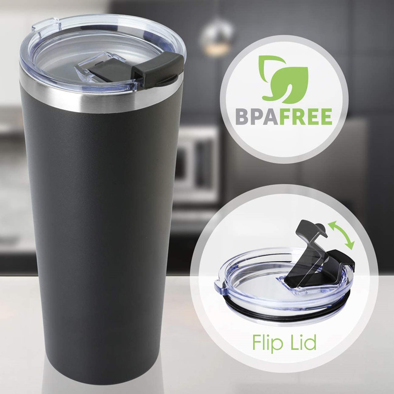 NEW Double Wall 22 oz Tumbler Stainless Steel with BPA Free Leak Proof Lid