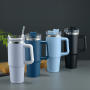 Stanley 30oz Tumbler with Handle Insulated Water Bottle Steel Vacuum Cup Reusable Travel Mug Stanleyyem Cup