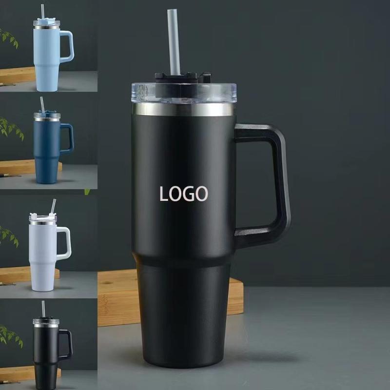 Stanley 30oz Tumbler with Handle Insulated Water Bottle Steel Vacuum Cup Reusable Travel Mug Stanleyyem Cup