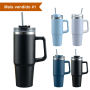 Stanley 30oz Tumbler with Handle Insulated Water Bottle Steel Vacuum Cup Reusable Travel Mug Stanleyyem Cup