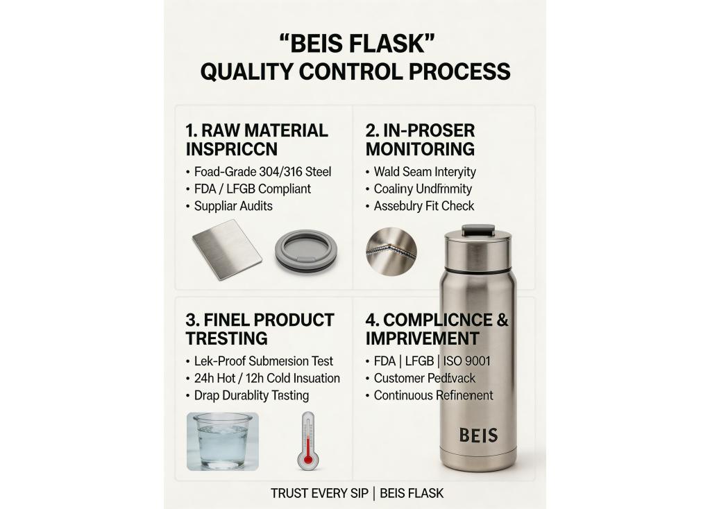 What quality control processes are in place during drinkware production?