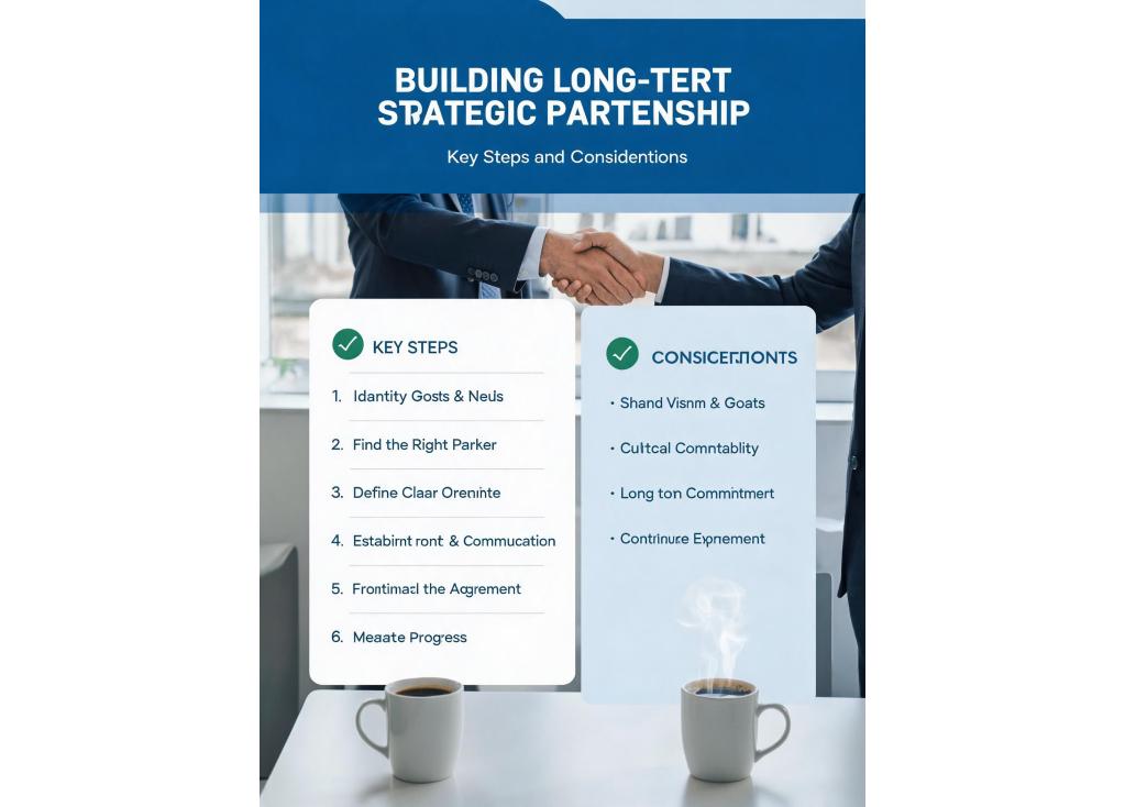 What are the typical steps and considerations for building a long-term strategic partnership?